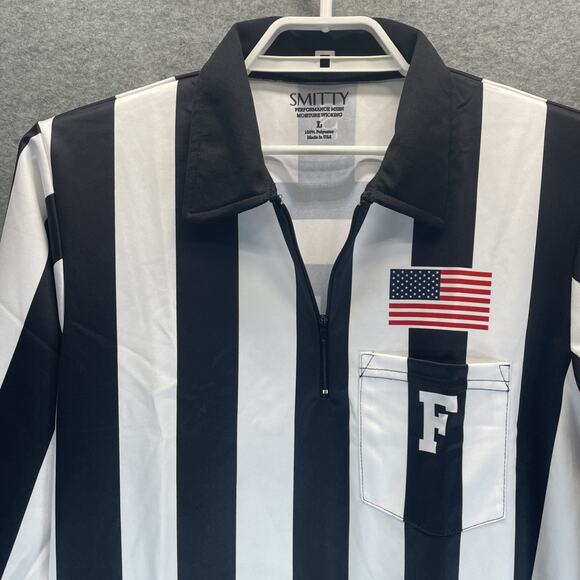 SMITTY Collegiate CFO Football Referee Long Sleeve Shirt Large Performance Mesh - Picture 5 of 7